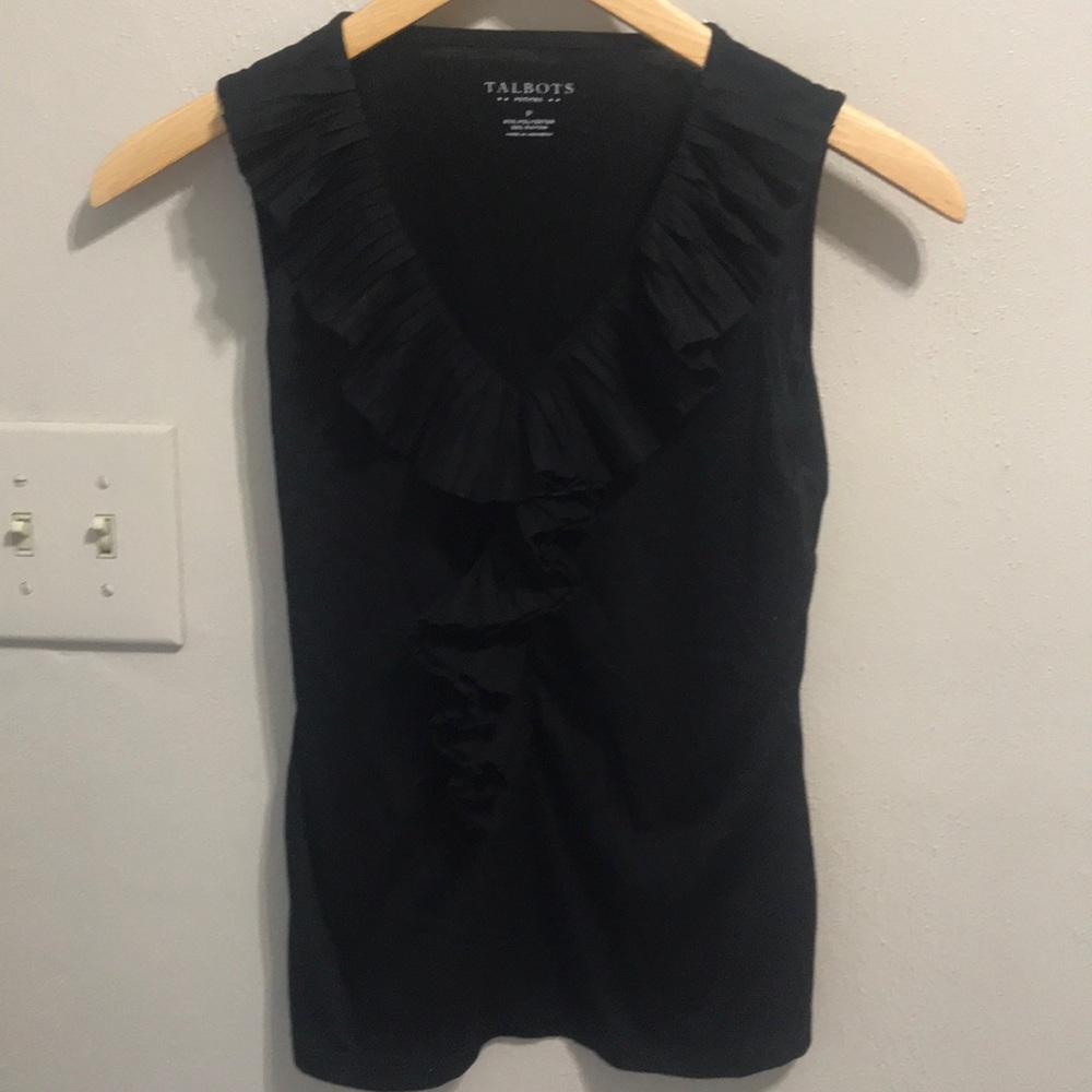 Talbots black tank top blouse